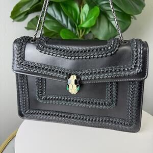💎✨Authentic Bvlgari Serpenti Forever Shoulder Bag Black